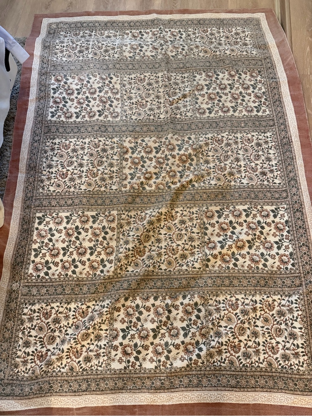 Zara Home Block Print Cotton Rug